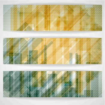 Abstract Yellow Rectangle Shapes Banner. Vector Illustration. Eps 10.
