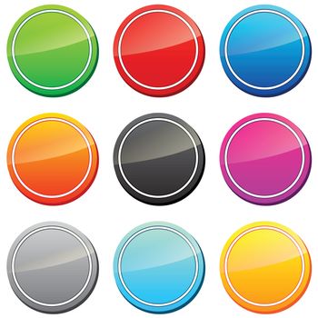 Set of icons in different colors