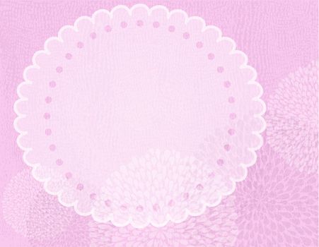 Gentle pink grungy frame with balls (vector EPS 10)