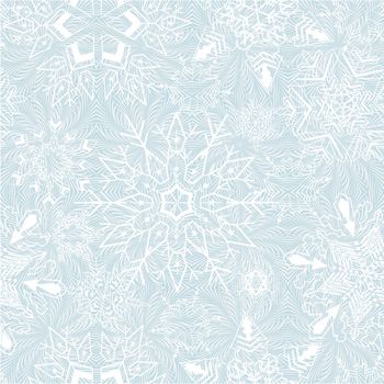 Seamless snowflakes background for winter