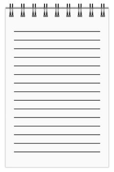 Blank Notepad, in line. EPS10 vector.