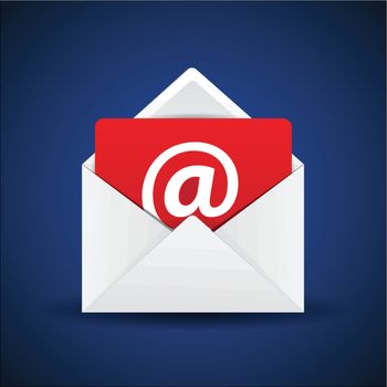 This image is a vector file representing a email contact envelope.