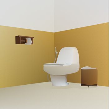 Vector and illustration of toilet
