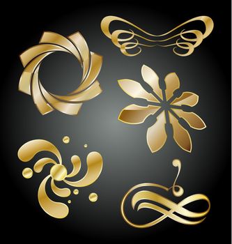 Golden emblem set