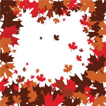 vector illustration of autumn maple leafs