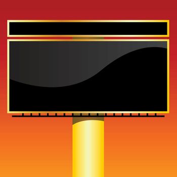 vector illustration of an outdoor billboard