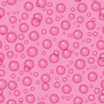 the seamless pattern made out of pink glossy bubbles