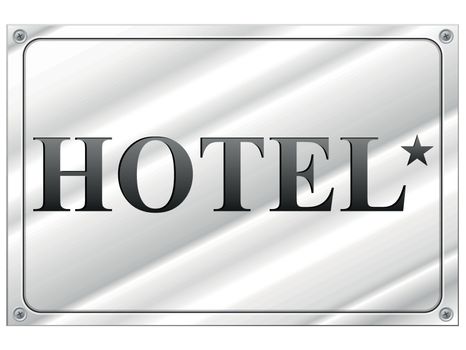 vector illustration of hotel panel on white background