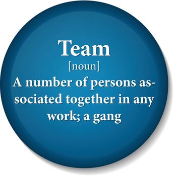 EPS 10 Vector of dictionary term of team word 