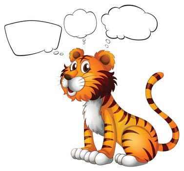 Illustration of a thinking animal on a white background