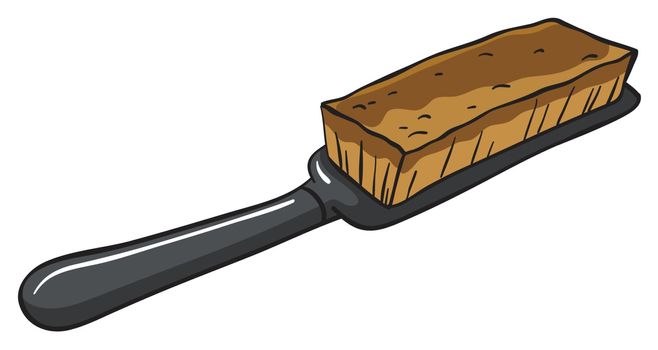 Illustration of an all-purpose brush on a white background