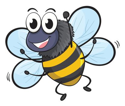 illustration of a bee on a white background