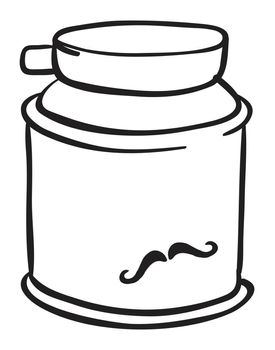 Illustration of a shaving cream on a white background