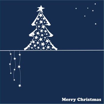 Christmas card with Christmas tree 