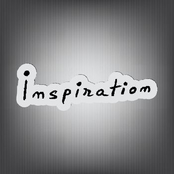 Inspiration message,written on piece of paper, on dark background. Space for your text.