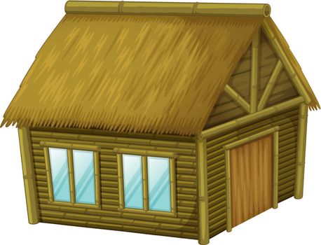 Illustration of a wooden hut
