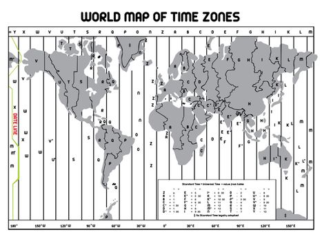 Timezone map