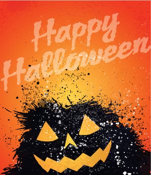 Grunge Halloween pumpkin background