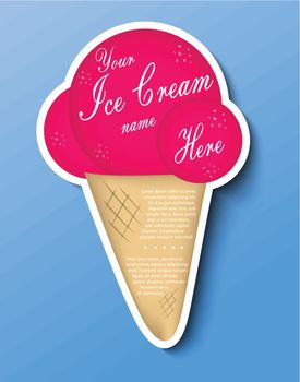 Ice cream sticker
