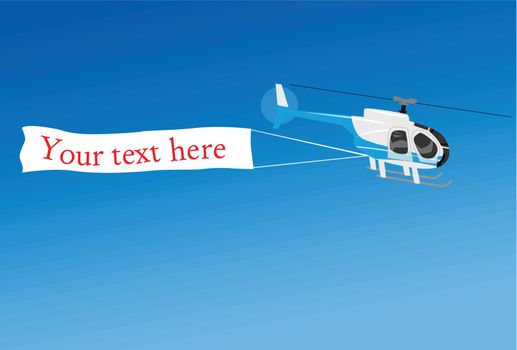 Aerial advertising with helicopter