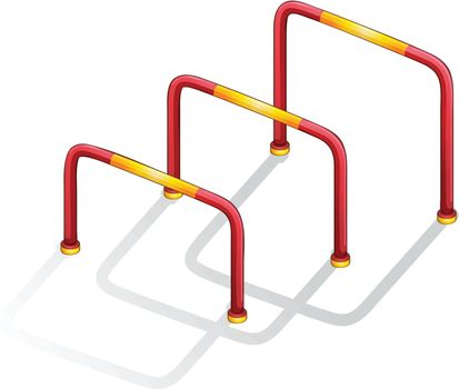 Isolated illustration of play equipment - hurdles