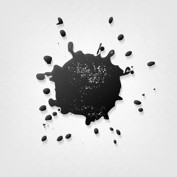 Black Blob, With Gradient Mesh, Vector Illustration