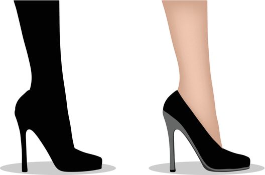 EPS 10 Vector Illustration of female legs with high heels