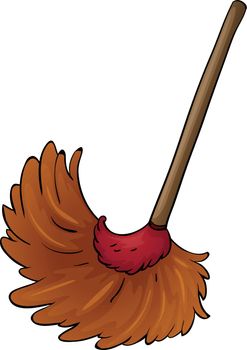 illustration of a broom on a white background