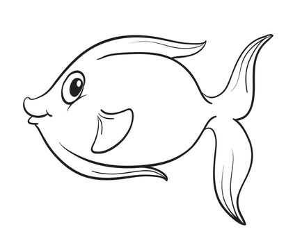 detailed illustration of a fish outline
