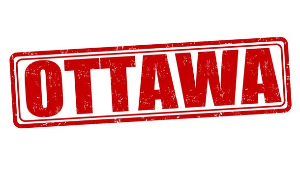 Ottawa grunge rubber stamp on white, vector illustration