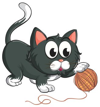 illustration of a cat on a white background