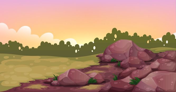 Illustration of an image of rocks