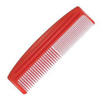 colorful illustration with red comb on a white background for your design