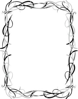 Vector illustration of decorative frames on white background