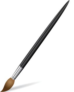 Brush for drawing with a thin tip. Vector illustration.