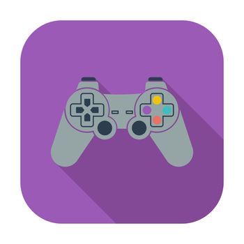 Game. Single flat color icon. Vector illustration.