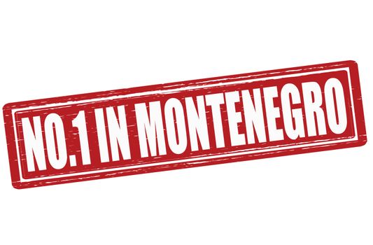 Stamp with text no one in Montenegro inside, vector illustration