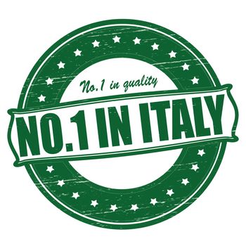Stamp with text no one in Italy inside, vector illustration 