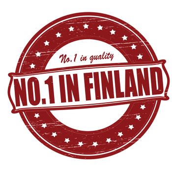 Stamp with text no one in Finland inside, vector illustration 