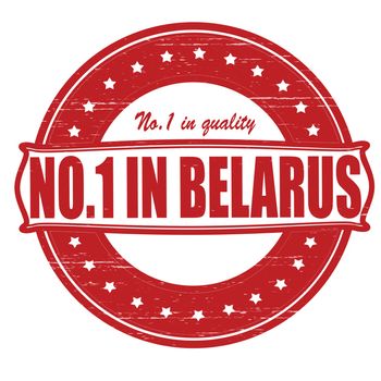 Stamp with text no one in Belarus inside, vector illustration 
