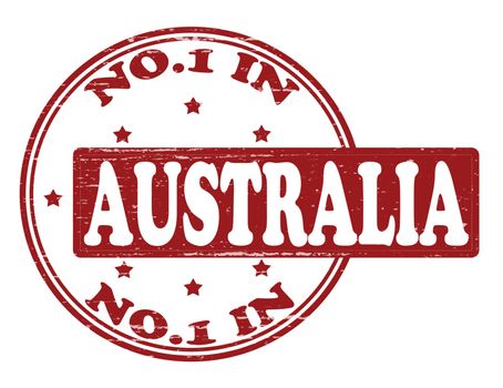 Stamp with text no one in Australia inside, vector illustration 