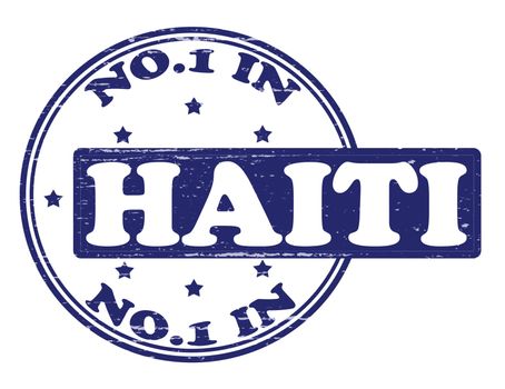 Stamp with text no one in Haiti inside, vector illustration 