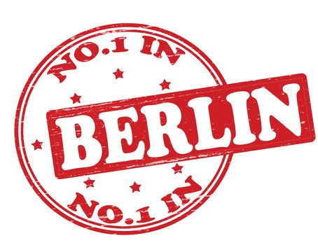 Stamp with text no one in Berlin inside, vector illustration 