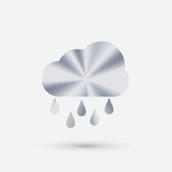 steel icon. cloud rain