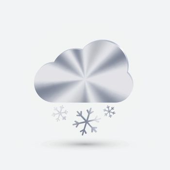 steel icon. cloud snow