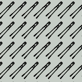 Seamless pattern background of steel scissors