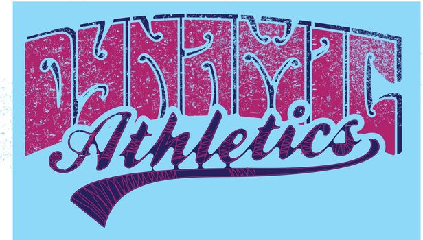 college athletic sports slogan vector art