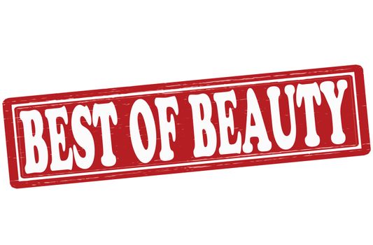 Stamp with text best of beauty inside, vector ilustration