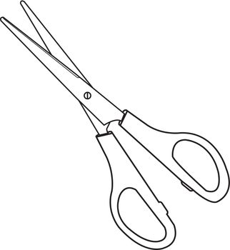 the Scissors Vector isolate on white background