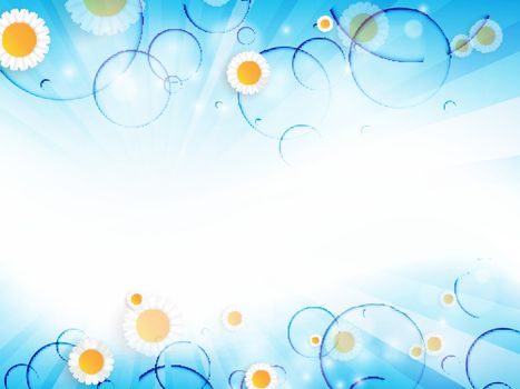abstract environmental summer vector background with copyspace . Eps10